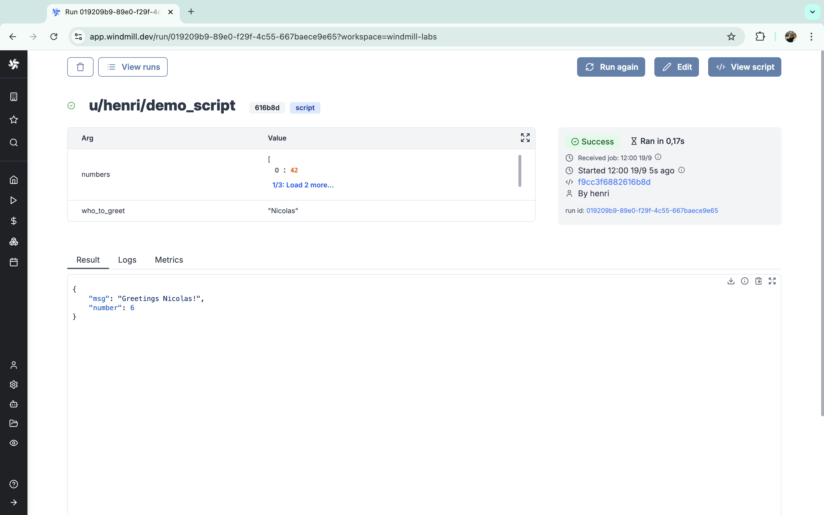 Run in rust Run in rust