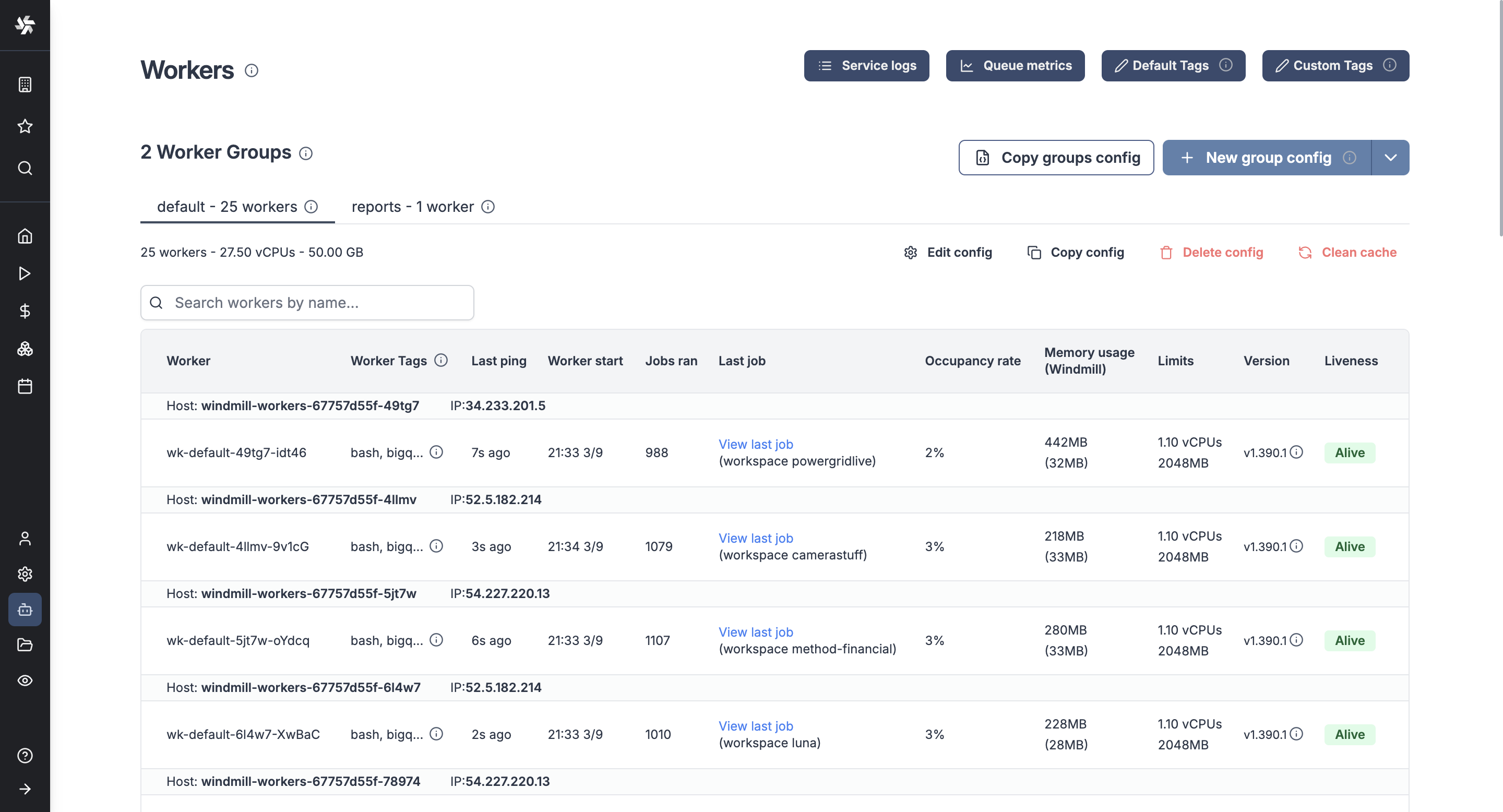 Workers page Workers page